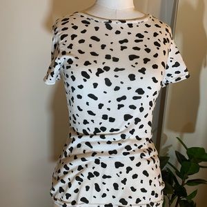 NEW Dalmatian Print T-Shirt / Black & White